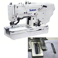 Machine à coudre industrielle automatique à plat, à une aiguille, pour œillets et boutonnières, idéale pour sacs à dos, jeans et empeignes de chaussures