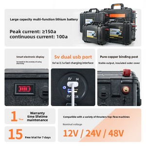بطارية ليثيوم حديد فوسفات عالية الطاقة 12 فولت/24 فولت/48 فولت لمحركات القوارب الكهربائية، تدوم لأكثر من 1000 دورة - Product Image 4