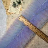 Dentelle en tulle 3D personnalisée et moelleuse pour mariage, dentelle de mariage en gros, décoration de robe de mariée