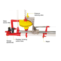 Abreuvoir automatique de mamelon abreuvoir de volaille de poulet Mamelon utilisé dans les fermes avicoles système d'élevage à plat