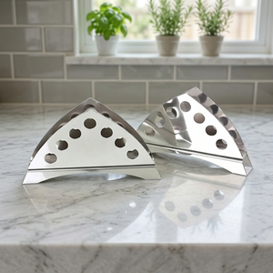 Premium Quality Stainless Steel Metal Tissue Paper Holder Mayur Exports Model <b>4</b> Home Office Classic Style Smooth Edges - Product Image 3