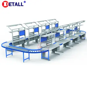 workshop conveyer roller table conveyor assembly line equipment for lighting assemble