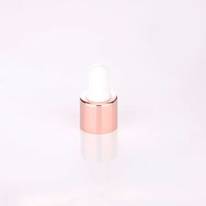 Tapa cuentagotas personalizada de 13mm 13/415 28/410 oro rosa blanco negro con pipeta de vidrio - Product Image 3