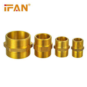 Ifan fabricant plomberie laiton Famale filetage mamelon Mamelon raccords de tuyauterie en laiton - Product Image 4