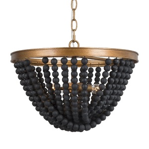 Nueva Lámpara de Techo de Diseño Americano Retro <span class=keywords><strong>Bohemia</strong></span> con Cuentas de Madera de Color Arcaico para Sala de Estar - Product Image 3