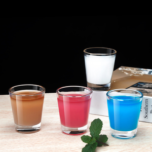 Tazza piccola trasparente in vetro da 1.5 once di vetro stampato stampato di alta qualità - Product Image 4