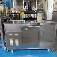 Máquina de prensado de equipo compacto de polvo cosmético semiautomático de alta viscosidad para prensa de máquina compactadora de sombra de ojos