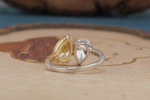 Anillo de Compromiso de Oro de 14K con Diamante Cultivado en Laboratorio para Mujer, Corte Brillante, Anillo de Diamante Sintético, Joyería Fina, Regalo de Aniversario de Bodas - Product Image 3