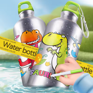 Gioco finto giocattolo per bambini fai da te giocattolo da <span class=keywords><strong>disegno</strong></span> <span class=keywords><strong>dinosauro</strong></span> 500ML bottiglia di acqua materiale in alluminio per uso alimentare senza BPA - Product Image 6