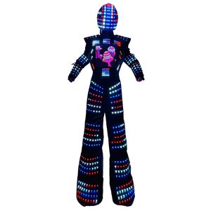 LED Full Color Robot Costume Stilt Walker Robot Suit Kryoman <span class=keywords><strong>David</strong></span> <span class=keywords><strong>Guetta</strong></span> Future Clothing Celebration Party Show - Product Image 1
