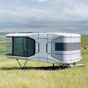 Casa prefabricada de diseño moderno y respetuosa con el medio ambiente, contenedor económico para el hogar, oficina, cápsula espacial de acero para acampar para uso en el patio - Product Image 5