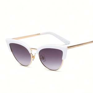 Gafas de Sol Vintage para Mujer, Modelo 2019, Elegantes y Sexys, con Media Montura Degradada y Forma de Ojo de Gato - Product Image 6