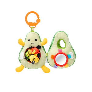 Jollybaby Jouet en peluche apaisant en tissu froissé, suspendu pour poussette et berceau, avec hochet et motif insecte, pour l'éveil aux fruits, unisexe 0-24 mois - Product Image 5