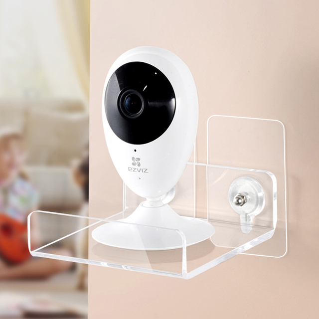 Wholesale Small Acrylic Hanging Wall Shelf Acrylic Floating Wall Shelves for Security Cameras Baby Monitors