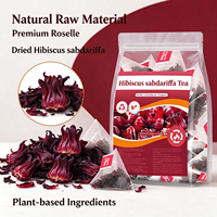 Thé en sachet pyramidal de haute qualité à base de Roselle Hibiscus Sabdariffa, tisane pure sans caféine pour la préparation à la maison et au bureau, OEM