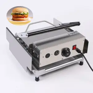 Small slices of beef hamburger cooking automatic burger making machine