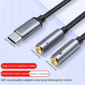 <span class=keywords><strong>Adaptador</strong></span> Divisor de Audio USB C 2 en 1, USB C Tipo C a Conector de Audio Auxiliar de 3.5MM para Auriculares y Micrófono - Product Image 2