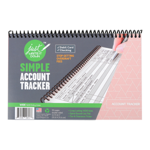 Cuaderno de seguimiento de cuentas, diseño minimalista con espiral rosa, organizador portátil, planificador - Product Image 6