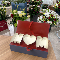 Stock (Personnalisable) Fête des Mères Flip Mère Boîte Ruban Rectangulaire Fleur Boîte Cadeau pour Mère Amour Mère Boîte à Fleurs