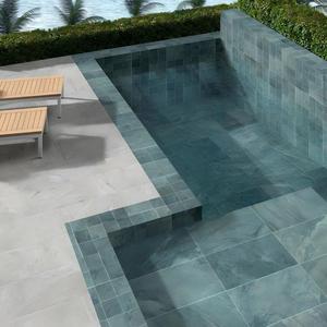 Azulejos de Piedra Natural de Bali, Diseño Verde/Beige/Marfil, Tamaño 300x600mm, Superficie Antideslizante para Piscinas - Product Image 2