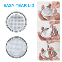 Boîte de conserve ronde en aluminium pour boissons gazeuses, 202, avec couvercle en plastique complet, ouverture facile pour les canettes de boissons