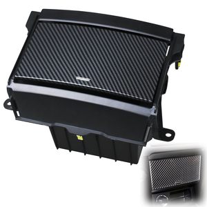 Caja de Almacenamiento para Consola Central de Toyota Prado 55406-60360, Reposabrazos de Plástico con Acabado en Fibra de Carbono Negra, 2015-2024 - Product Image 1