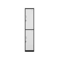 Casier à deux portes bicolore noir et blanc, armoire de rangement moderne en métal pour bureau, école, salle de sport et personnel