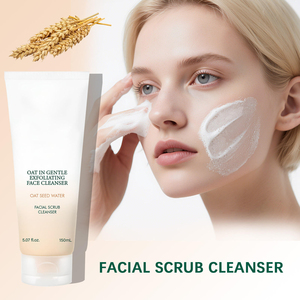 Exfoliante Facial de Espuma Rica de Avena de Marca Privada para una Hidratación Duradera, Limpiador Facial Exfoliante de 150 ml - Product Image 4