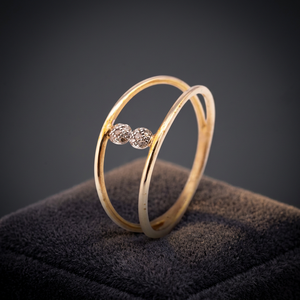 Bague minimaliste en argent 925 de qualité supérieure, sertie de diamants bruns taille brillant, plaquée or 14 carats, cadeau de mariage ou de fiançailles pour femme - Product Image 2