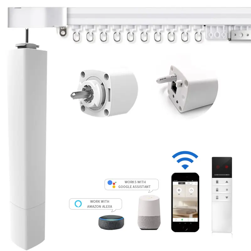 AlexaとGoogleのホーム音声制御カーテンとブラインド用のインテリジェント電動電気スマートwifiリモートモーター