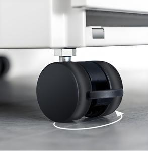 Đen Dưới Bàn Thép Di Động Bệ Tủ 3-Ngăn Kéo Có Thể Khóa Cán Tập Tin Tổ Chức Với Bánh Cho Văn Phòng Máy Trạm - Product Image 3