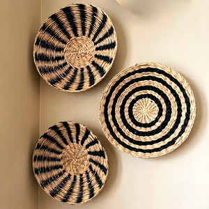 Set Woven <b>Wall</b> Hanging Set Black Natural, Halloween <b>Wall</b> <b>Decor</b> Abstract Geometric Bohemian Home <b>Decor</b> Living Room - Product Image 1