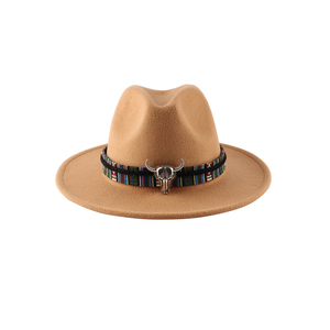 Fashion <span class=keywords><strong>Vogue</strong></span> style <span class=keywords><strong>British</strong></span> fashion Jazz wool top hat in the fall and winter us head cowhide fur felt fedora - Product Image 2