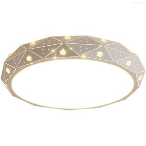 Plafonnier LED en acrylique pour décoration intérieure moderne, fer blanc, télécommande, circulaire, salle à manger, salon, IP33, Ra90 - Product Image 1