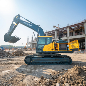 Excavatrice sur chenilles HX305L de marque réputée, équipement de construction robuste jaune - Product Image 2