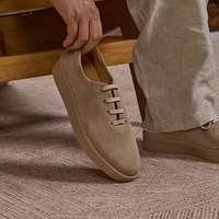 Chaussures Derby en peau de mouton pour hommes, antidérapantes, résistantes à l'usure, solides, respirantes, légères, à lacets, pour la marche quotidienne et les trajets quotidiens