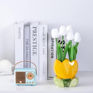 Vaso in ceramica a forma di tulipano colorato creativo moderno per decorazione <span class=keywords><strong>da</strong></span> tavolo per soggiorno mobili contenitori regalo - Product Image 4