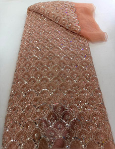 Nigeriano <span class=keywords><strong>abito</strong></span> da festa <span class=keywords><strong>in</strong></span> <span class=keywords><strong>pizzo</strong></span> francese con perline con paillettes ecologiche con motivo animale decorato ordine minimo 5 yarde per matrimoni - Product Image 1