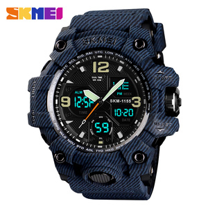 Montre digitale <span class=keywords><strong>SKMEI</strong></span> <span class=keywords><strong>1155B</strong></span>, best-seller, analogique, sport, bracelet, 50 m étanche, logo de marque personnalisé, unisexe. - Product Image 6