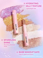 Nouvelle tendance végétalien facile mélange paillettes surligneur votre Logo miroitant fard à paupières cristal gelée glaçure bâton brillant liquide maquillage