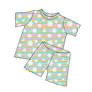 ชุดเสื้อผ้าเด็กผู้หญิง<span class=keywords><strong>ขาย</strong></span>ดีสำหรับฤดูร้อน สไตล์ตะวันตก เสื้อแขนกุดและกางเกงขาสั้นสำหรับเด็กทารก - Product Image 6