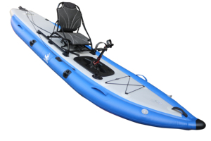 Kayak pliant de matériel de système d'alimentation de bateau de pédale d'aviron <span class=keywords><strong>gonflable</strong></span> de Vicking pour la dérive et la pêche avec la pédale d'entraînement de pied PVC Kano - Product Image 3