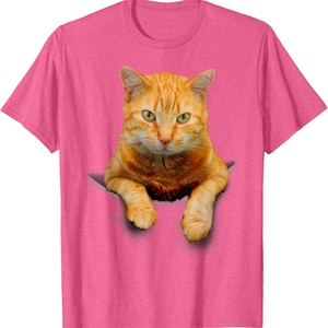 <b>Men's</b> Clothing <b>Cat</b> Animals Creative <b>Cat</b> Motif Bag <b>Cat</b> T-<b>Shirt</b> Heavyweight Cotton Short Sleeve Crew Neck T-<b>Shirt</b> - Product Image 5