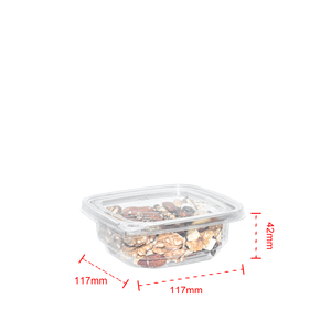 Bán buôn vuông giả mạo bằng chứng dùng một lần 8oz 12oz 16oz 24oz 32oz hạt bao bì hộp nhựa với nắp - Product Image 5