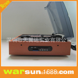Tourne-disque vintage SW TP489UM couleur chêne, équipement audio, style rétro classique - Product Image 2