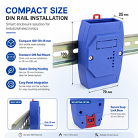 Caja de Control Electrónico Industrial de Plástico ABS IP54 para Riel DIN, Carcasa de Relé Práctica y de Primera Calidad para Fábrica