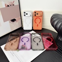Coque de téléphone antichoc magnétique en TPU et PC texturée effet vague d'eau pailletée de luxe pour iPhone 18 Pro Max 17 Pro 16 15 14 13