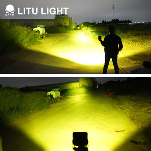 Lámparas de conducción LED cuadradas de 4 pulgadas <span class=keywords><strong>4x4</strong></span> Faro de punto todoterreno 45W 12V 24V luz LED auxiliar de trabajo para camioneta de camión tractor - Product Image 6