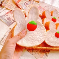 Jouet Squishy en PU à Rebond Lent en Forme de Lapin pour Jeunes Atteints de Dystonie Musculaire, Jouet Alimentaire Populaire sur Xiaohongshu