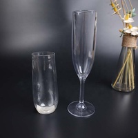 Échantillon gratuit de luxe en acrylique Tritan PP, verres à Champagne en plastique personnalisés, verres à vin transparents en plastique